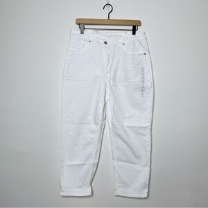 American Eagle Size 14 XSHORT White Mom Denim Jeans
